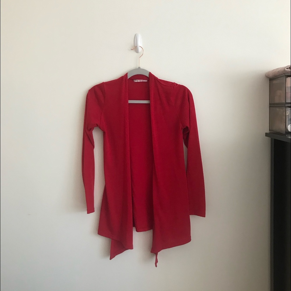 Red sweater/cardigan